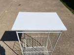 White Metal Bathroom Side Table