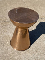 Target Rose Gold Copper Color Round Drum Accent Side End Table Metal
