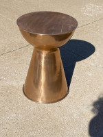 Target Rose Gold Copper Color Round Drum Accent Side End Table Metal
