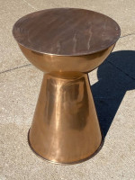 Target Rose Gold Copper Color Round Drum Accent Side End Table Metal