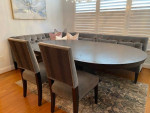 Dining table with bench seating
