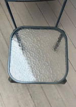 Outdoor patio chair and glass side / end table Set
