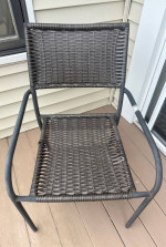 Outdoor patio chair and glass side / end table Set