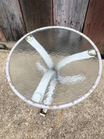 Little Metal Glass Patio Side End table