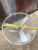 Little Metal Glass Patio Side End table