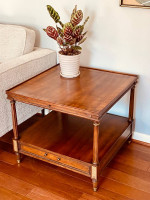 Drexel Heritage Walnut Side Table Square