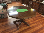 Octagon Pedestal Wood Table