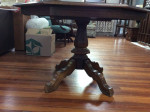 Octagon Pedestal Wood Table