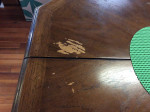 Octagon Pedestal Wood Table