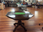 Octagon Pedestal Wood Table