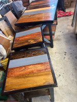 Custom built coffee table and side tables