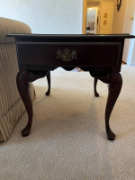 Solid Wood Queen Anne Style Side Table