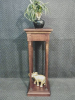 Tall Narrow Hard Wood Column Accent Table Plant Stand Bombay Company