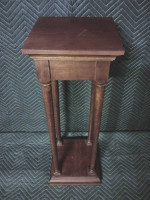 Tall Narrow Hard Wood Column Accent Table Plant Stand Bombay Company