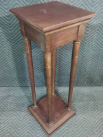Tall Narrow Hard Wood Column Accent Table Plant Stand Bombay Company