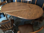 Wood table and chairs for the holidays and NE games!