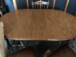 Wood table and chairs for the holidays and NE games!