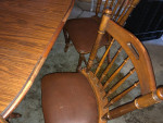 Wood table and chairs for the holidays and NE games!