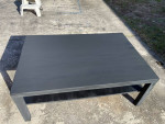 Large Black Rectangular Plywood Coffee Table