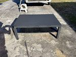 Large Black Rectangular Plywood Coffee Table