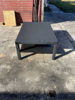 Large Black Rectangular Plywood Coffee Table