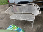 Outdoor patio bench sofa w table