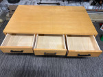 wood and metal coffee table
