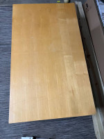 wood and metal coffee table