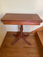 Antique Duncan Phyfe Mahogany Console Wall Game Card Dining Table