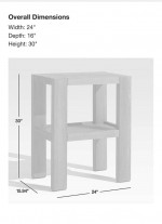 Crate & Barrel Outdoor wood side table / drink stand