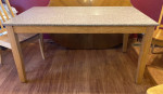 36" x 60" x 30" Granite Dining Room Table, 4 Wood Chairs, Bench