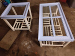 Glass top tables coffee table & side table