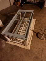 Glass top tables coffee table & side table