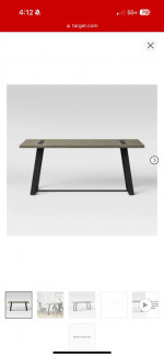 Brimfield Metal Base Dining Table - Threshold™