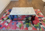 West elm marble coffee table and side table