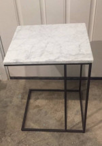 West elm marble coffee table and side table