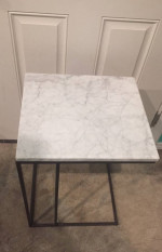 West elm marble coffee table and side table