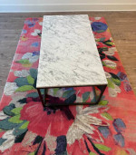 West elm marble coffee table and side table