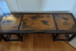 Antique Asian Chinoiserie Black & Gold Table