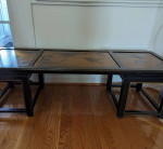 Antique Asian Chinoiserie Black & Gold Table