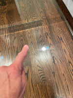 Modern All Glass Waterfall Coffee Table