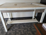 artist drawing drafting table 2 drawers adjustable angle top metal and