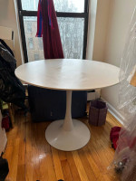 White dining table