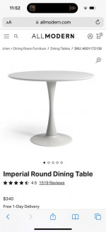 White dining table