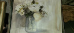 Wall Decor, Table, Wood File Cabinet,