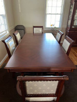 Dining Table, 6 Chairs, and China Cabinet