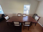 Dining Table, 6 Chairs, and China Cabinet
