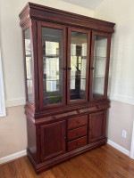 Dining Table, 6 Chairs, and China Cabinet