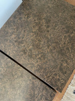 Post Modern Burlwood Coffee Table/Side Table Pair