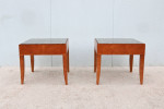 Contemporary George Simons for Brayton Granite Square Side Tables Pair
